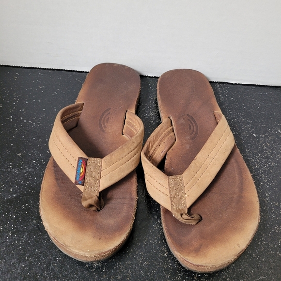 Rainbow Brown Flipflops - Picture 1 of 4